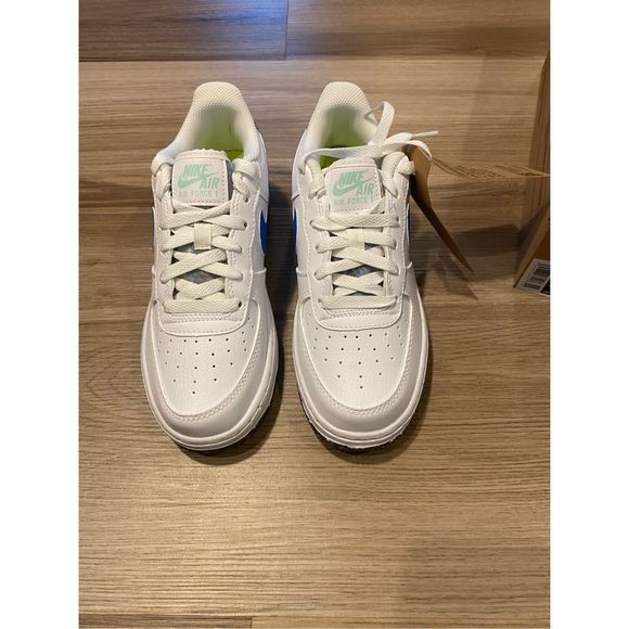Nike Air Force 1 LV8 White Blue Mint GS 6Y Women size 7.5 DR3098-100 New - Picture 2 of 9